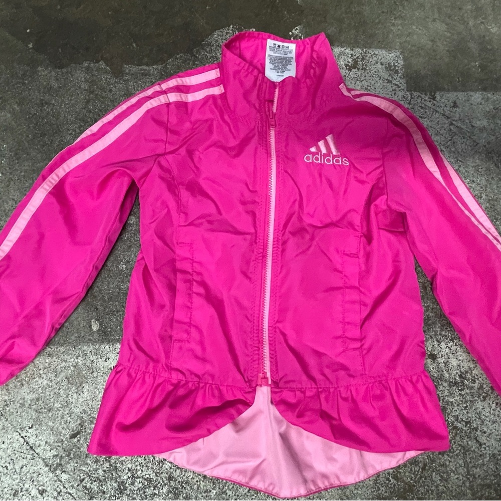 Adidas girls fuchsia pink jacket 3T